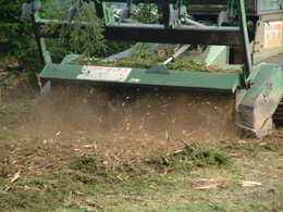 Forestry mulcher in action